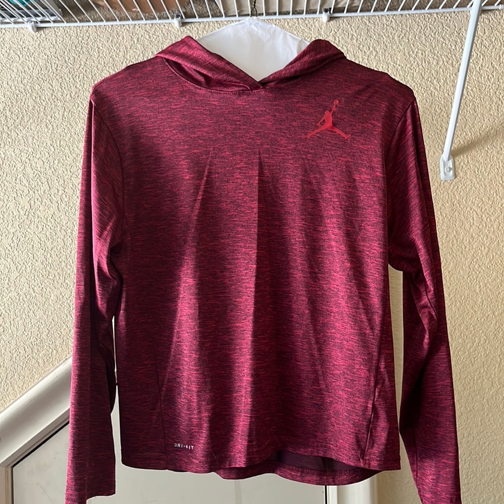 Nike Dri- Fit Air Jordan Long Sleeve Hoodie Pullover- Size Youth XL